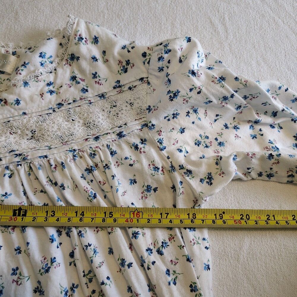 Eileen West Womens Floral 100% Cotton Nightgown Cottagecore Ditsy Size Small EUC - Picture 6 of 7